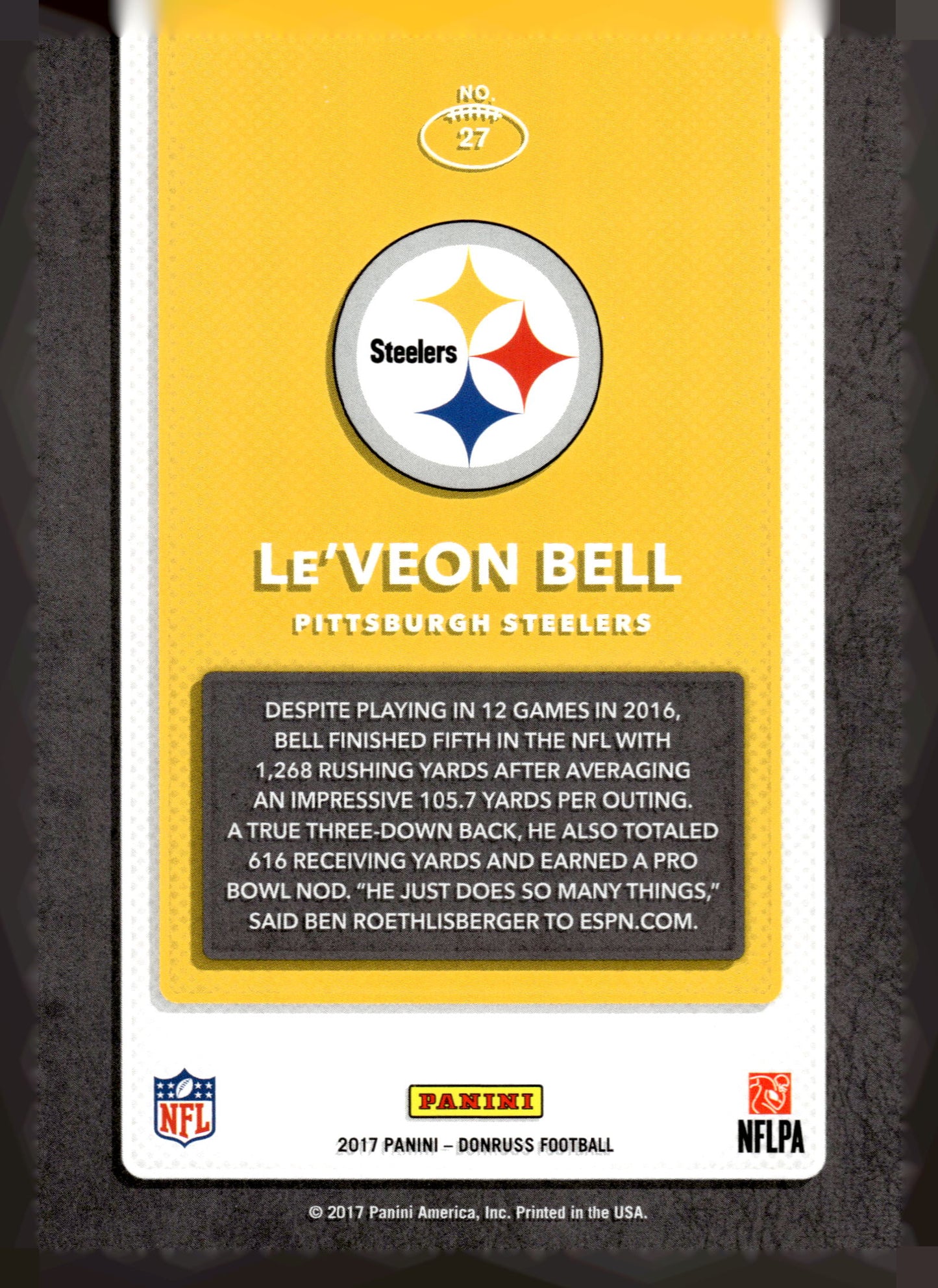 2017 Donruss #27 Le'Veon Bell Dominators