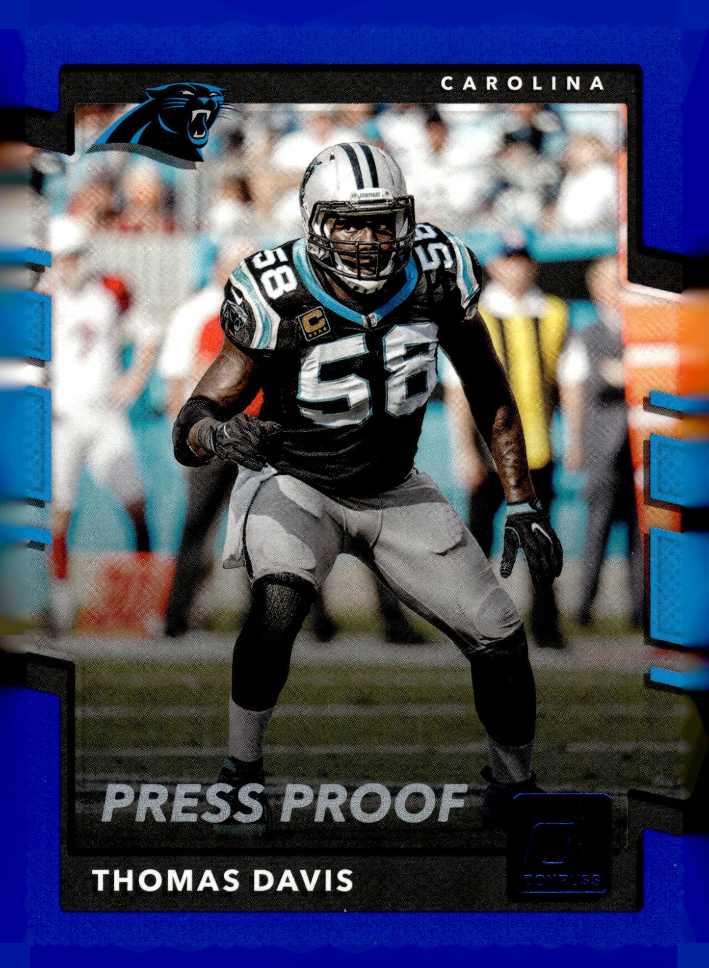2017 Donruss #137 Thomas Davis Press Proof Blue