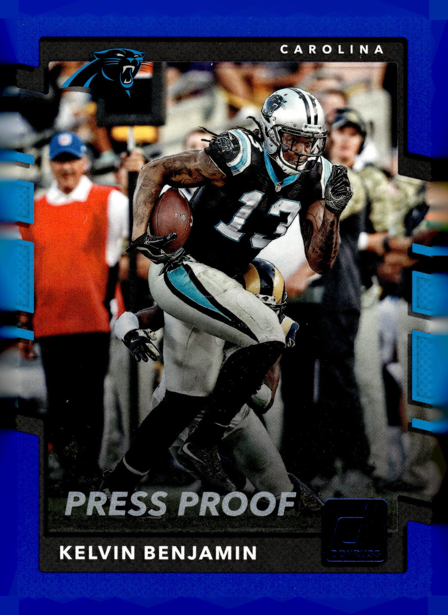 2017 Donruss #260 Kelvin Benjamin Press Proof Blue
