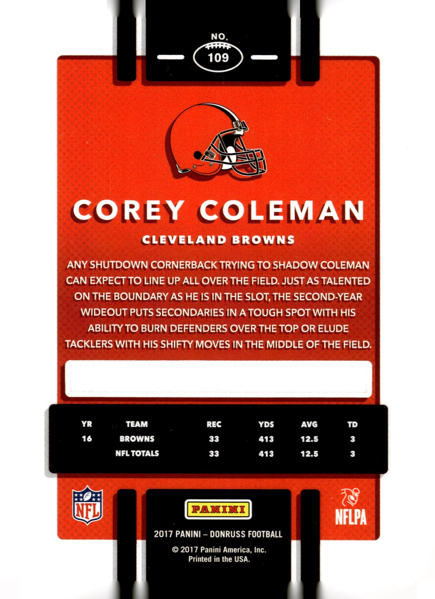 2017 Donruss #109 Corey Coleman
