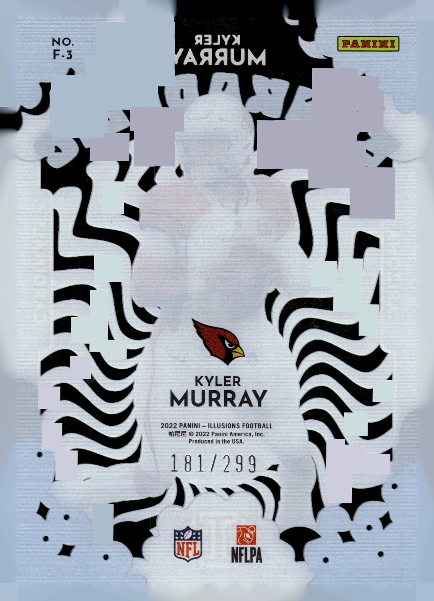 2022 Panini Illusions #F-3 Kyler Murray Funkadelic Light Blue #/299