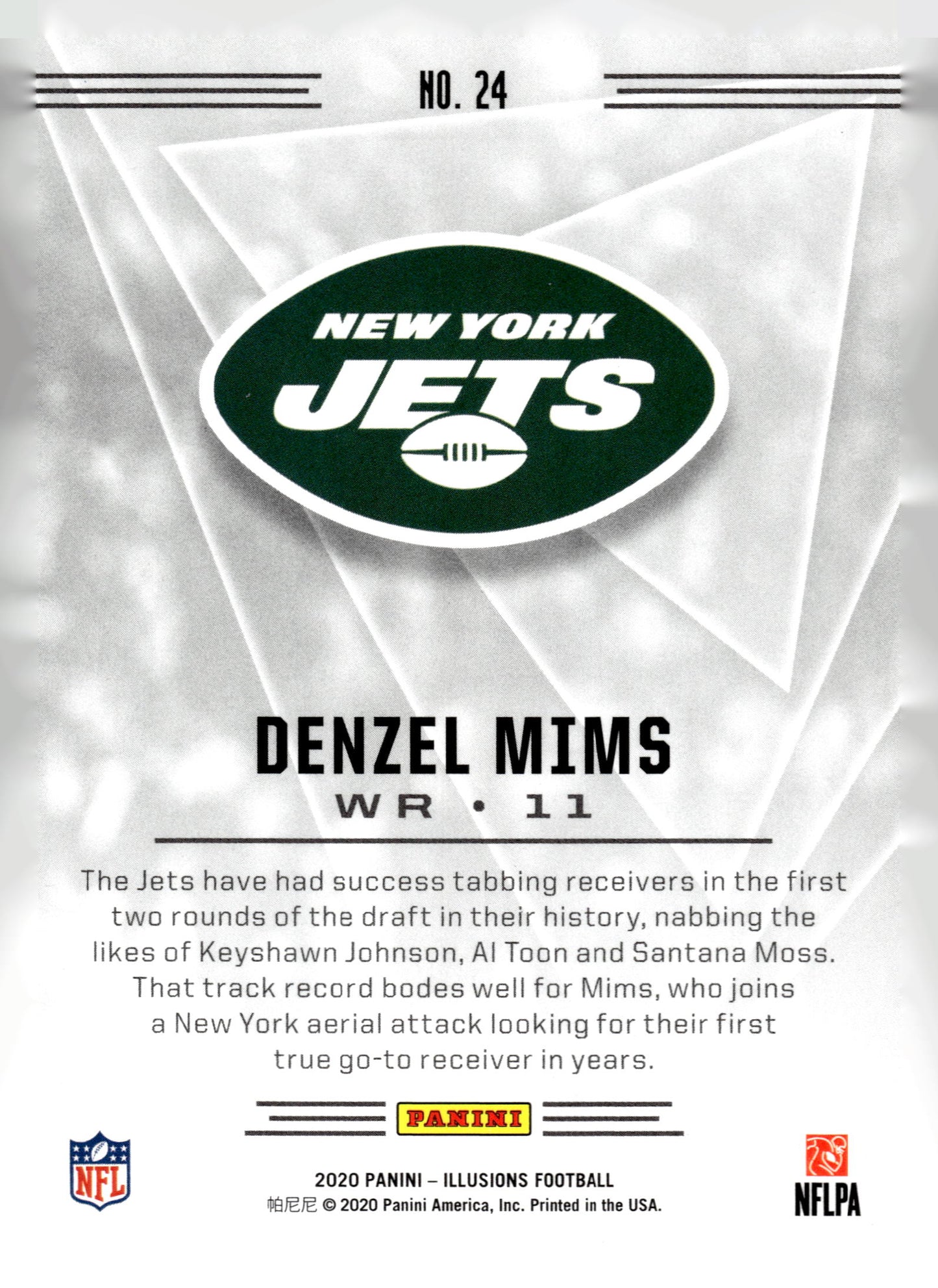 2020 Panini Illusions #24 Denzel Mims