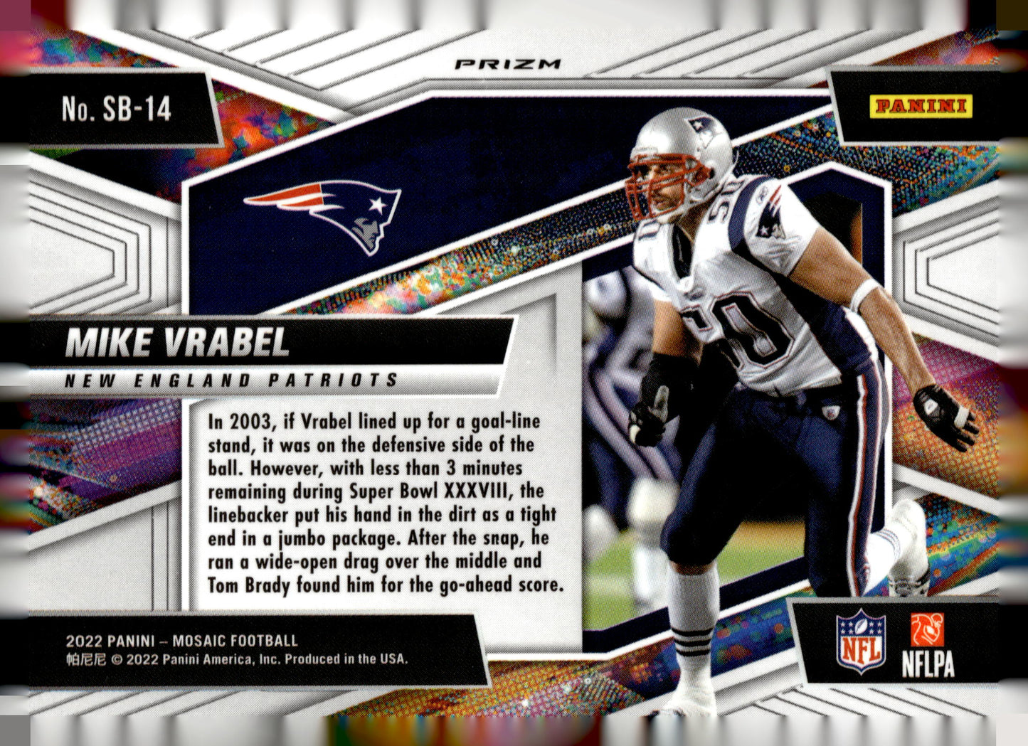 2022 Panini Mosaic #SB-14 Mike Vrabel In It to Win It Silver