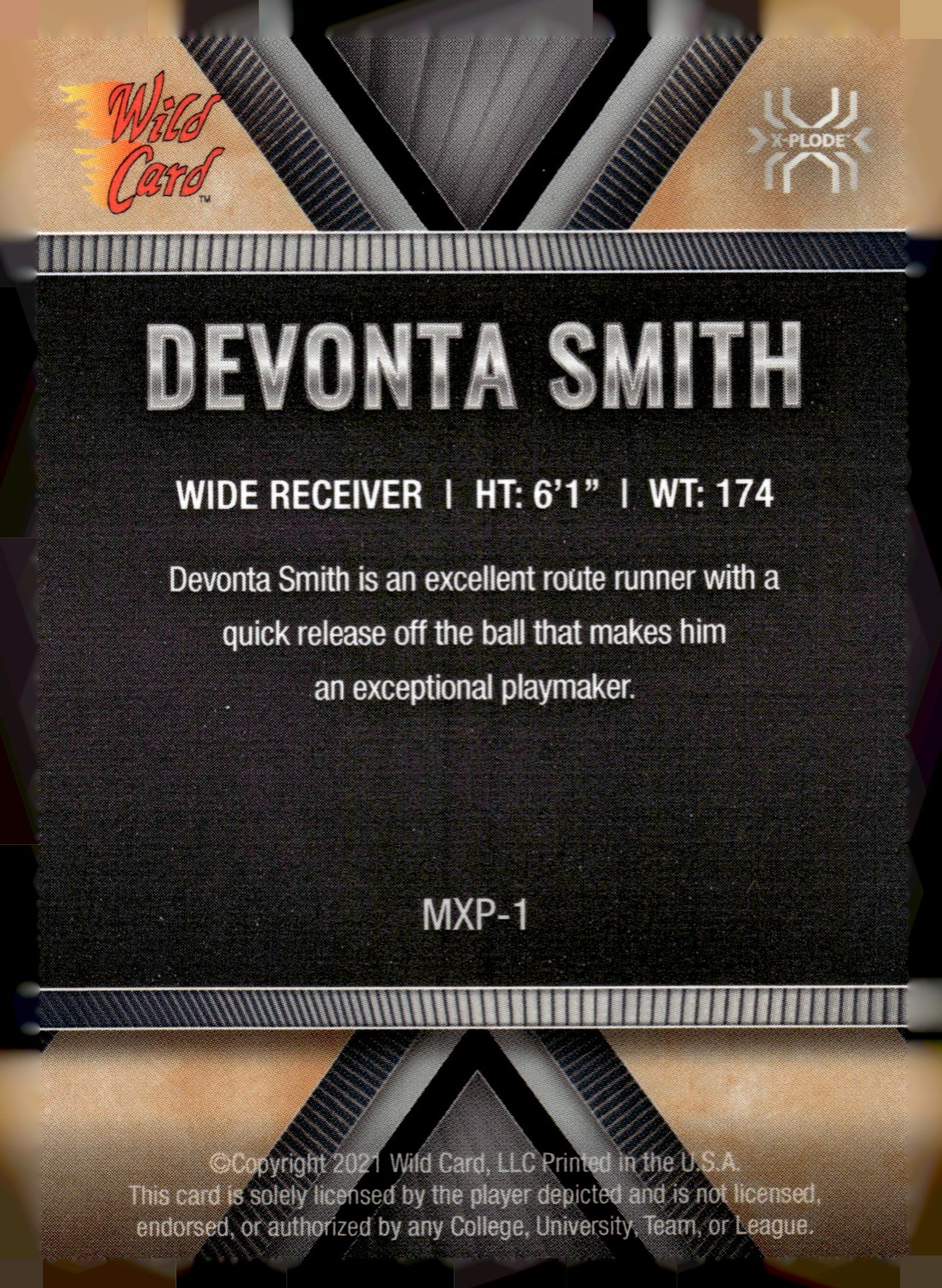 2021 Wild Card Matte White #MXP1 Devonta Smith X-Plode Gold