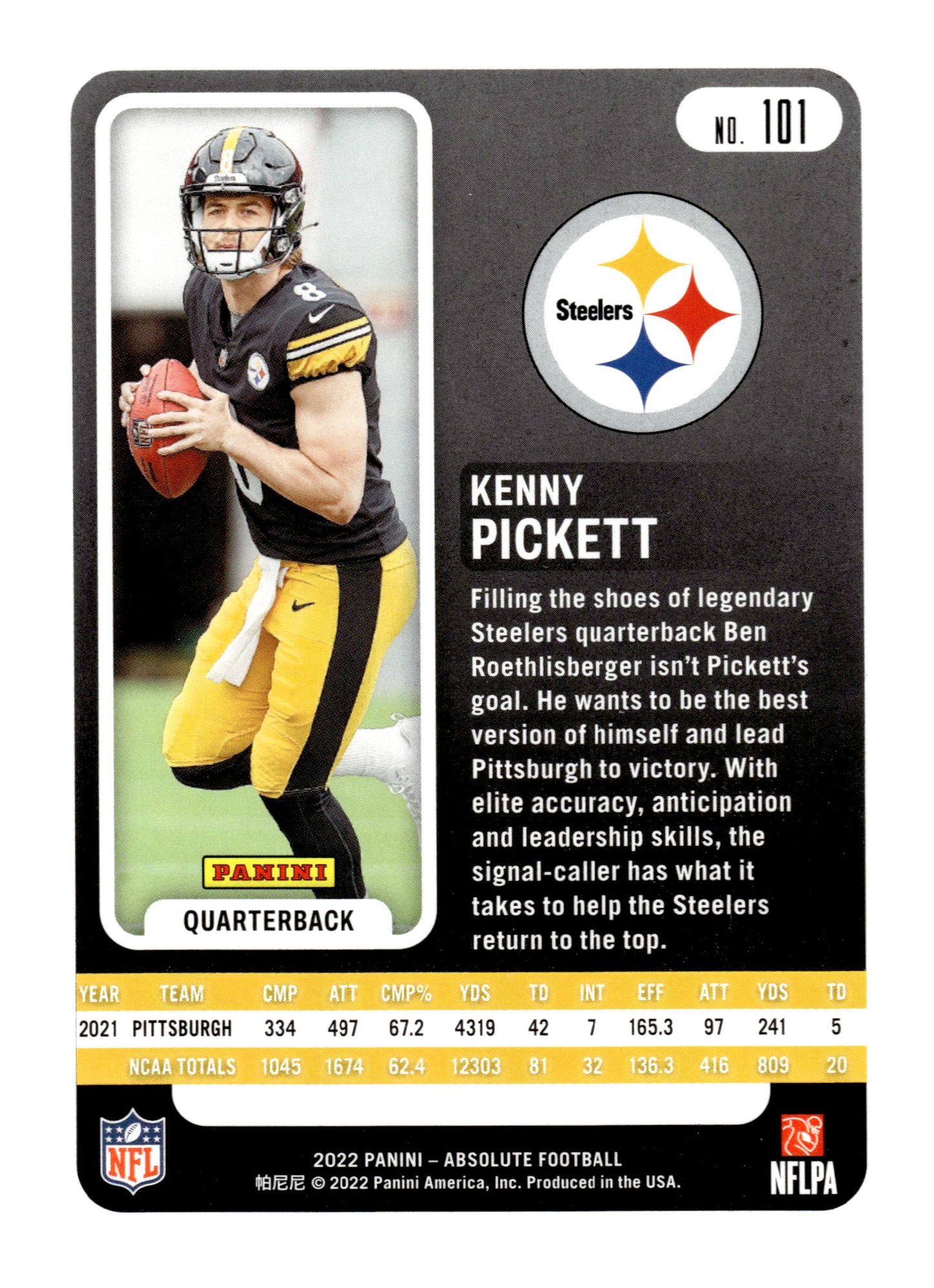 2022 Panini Absolute #101 Kenny Pickett Retail