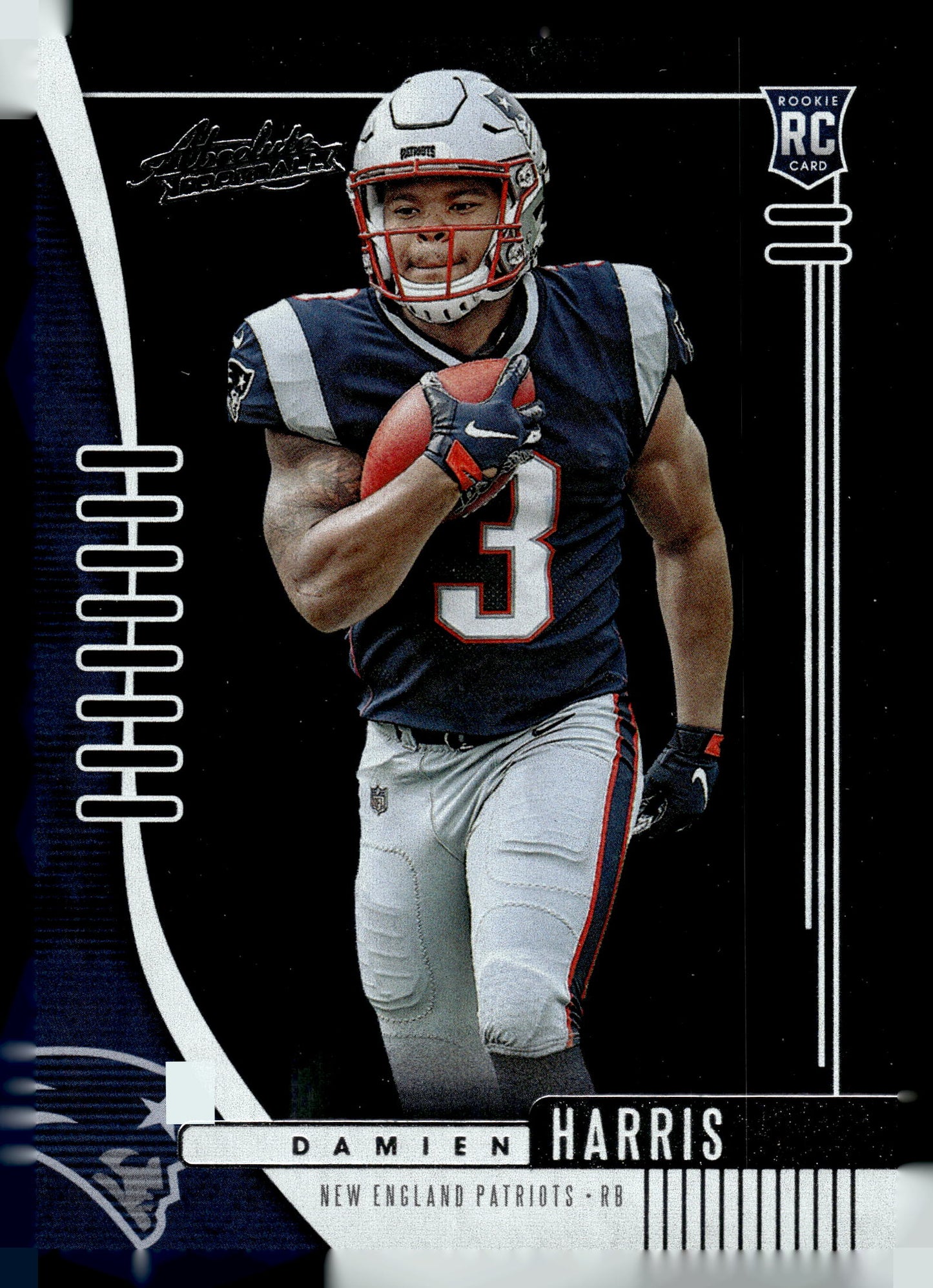 2019 Panini Absolute #106 Damien Harris Blue