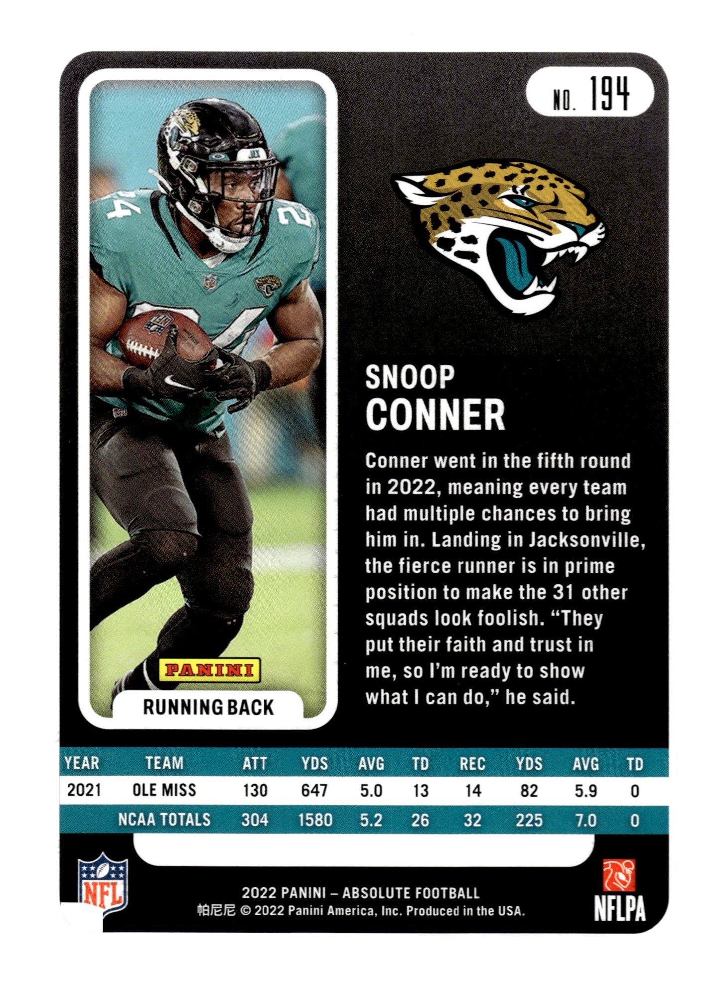 2022 Panini Absolute #194 Snoop Conner Retail