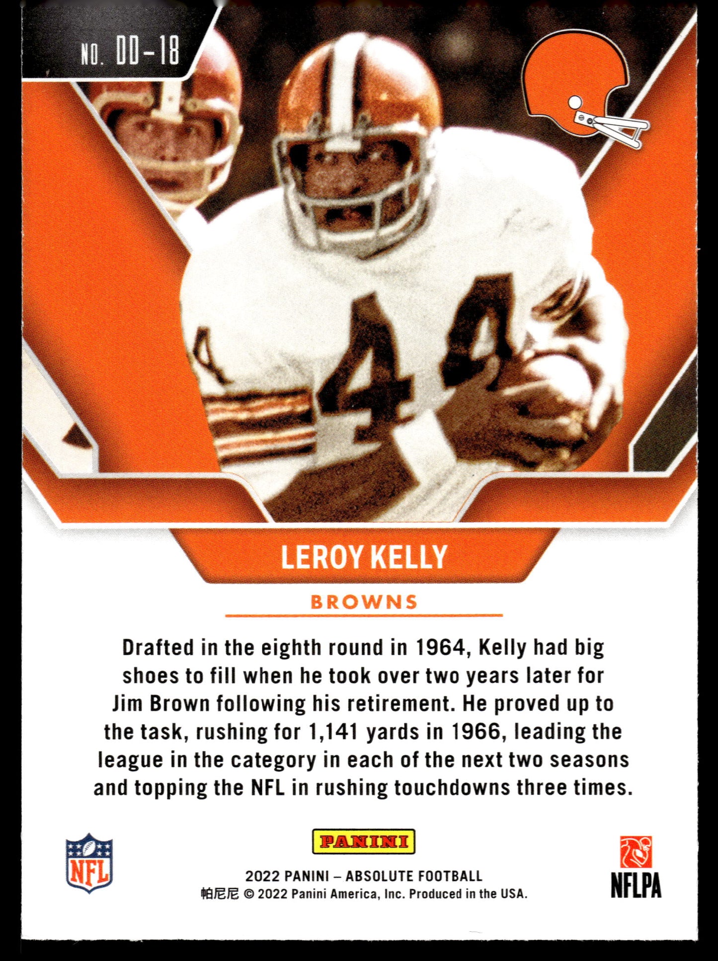 2022 Panini Absolute #DD-18 Leroy Kelly Draft Diamonds