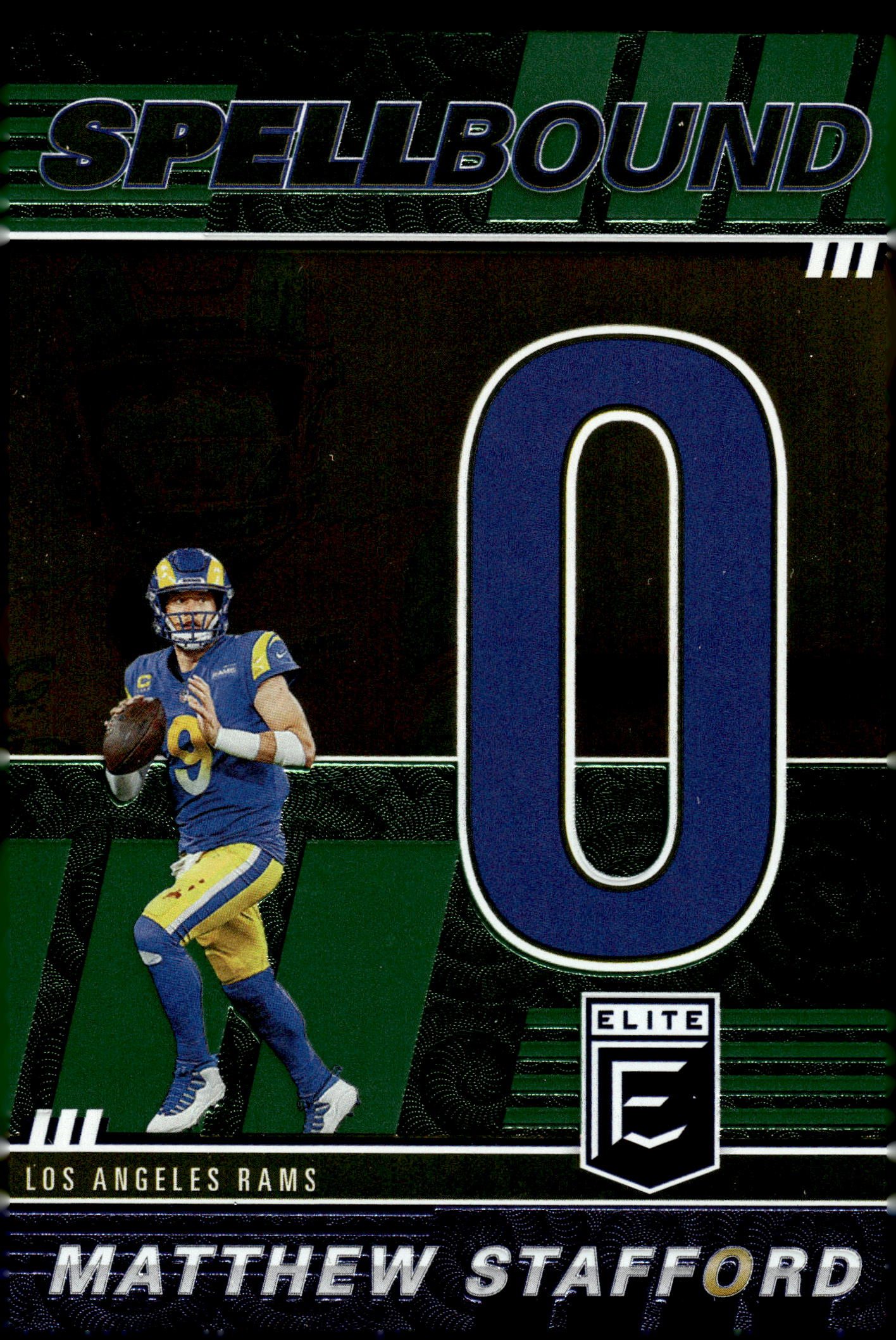 2022 Donruss Elite #SB-MS6 Matthew Stafford Spellbound Green