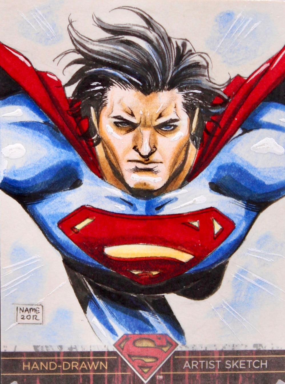 Superman HandDrawn Artist Sketch BAM Comic & Collectibles
