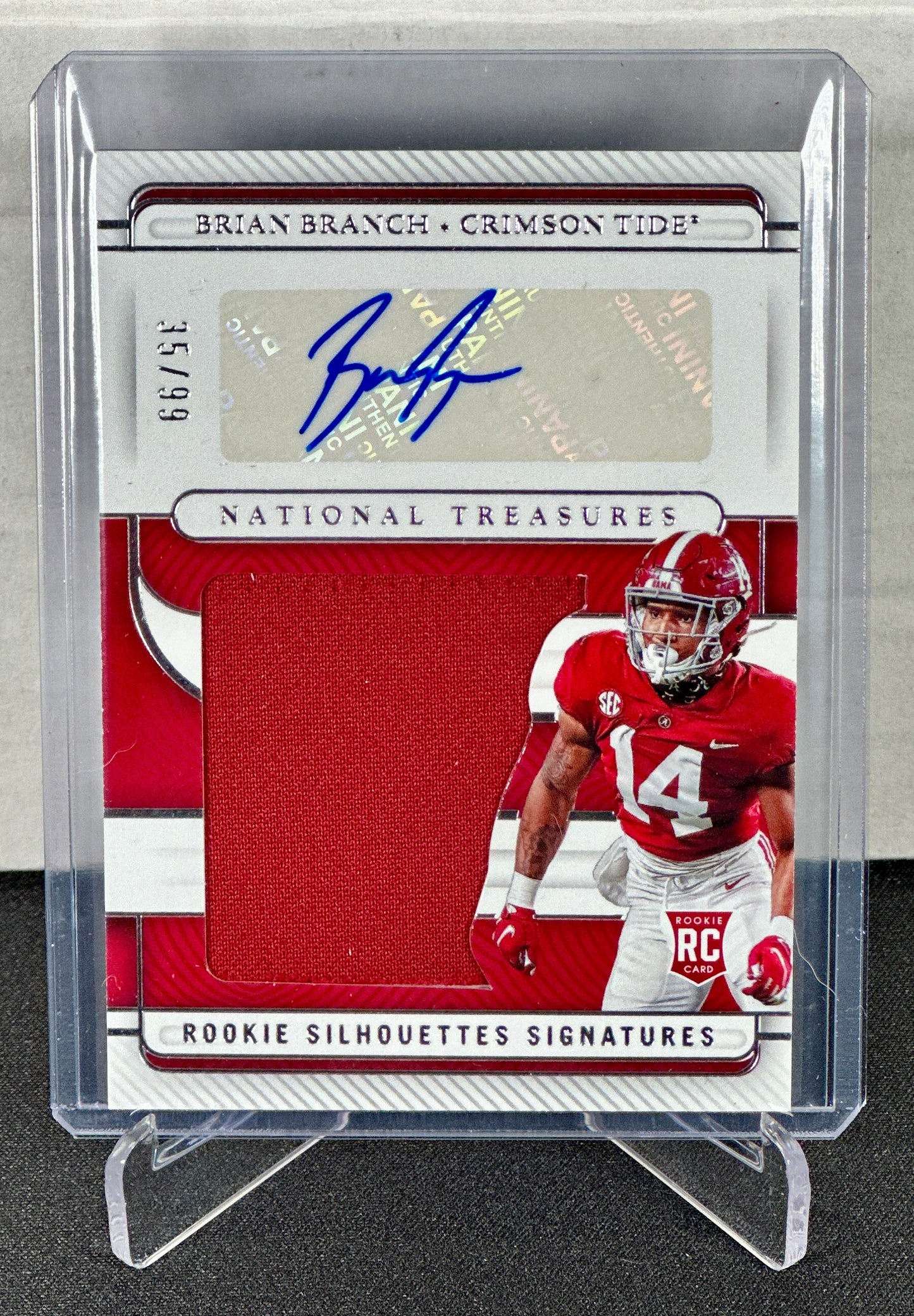 2023 National Treasure Rookie Silhouettes Signatures Brian Branch #/99