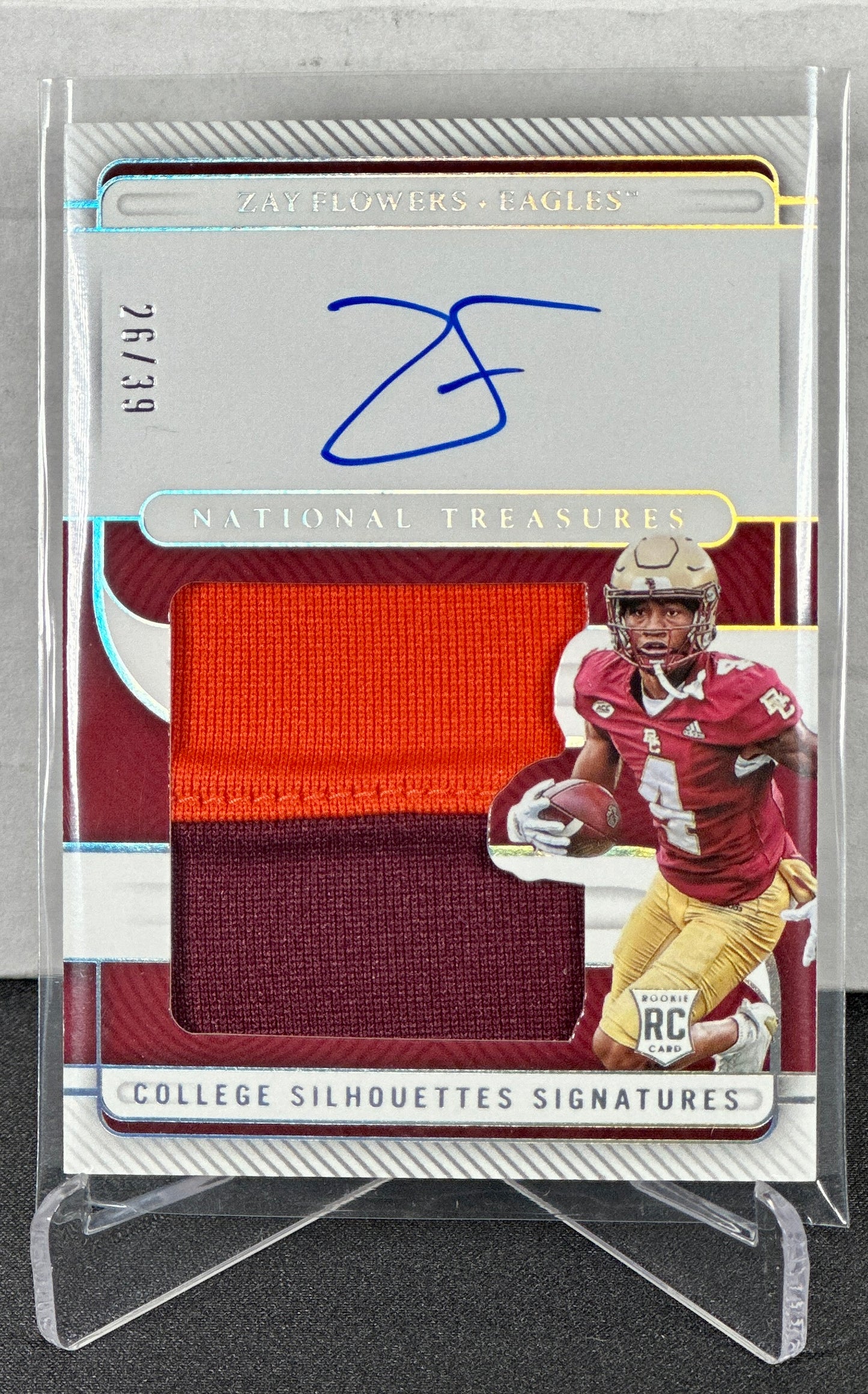 2023 National Treasure College Silhouettes Signatures Zay Flowers #/39