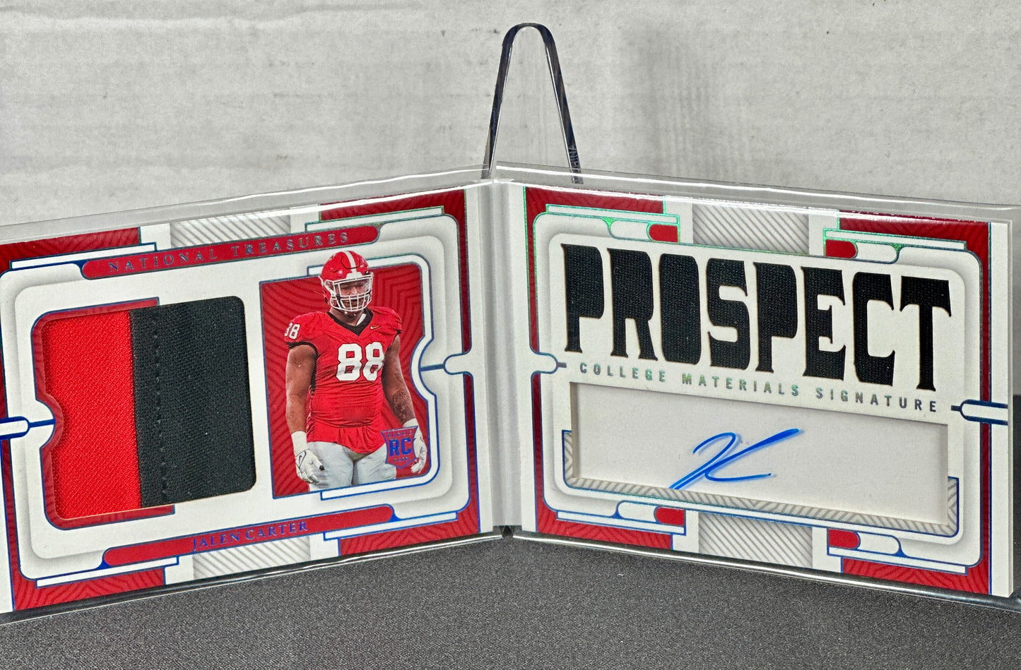 2023 National Treasures College Materials Booklet Jalen Carter 1/25