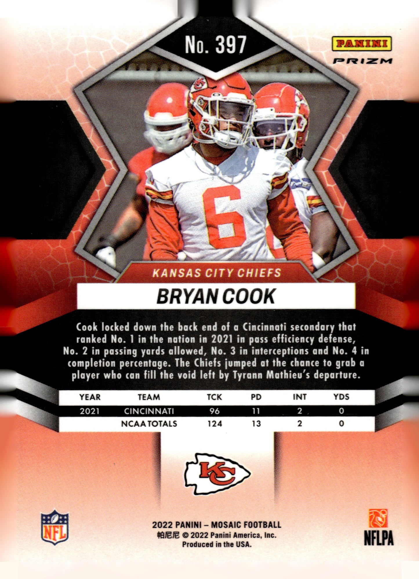 2022 Panini Mosaic #397 Bryan Cook Mosaic Green