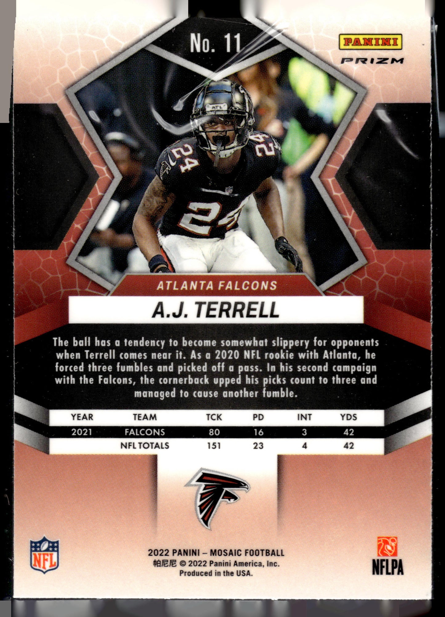 2022 Panini Mosaic #11 A.J. Terrell