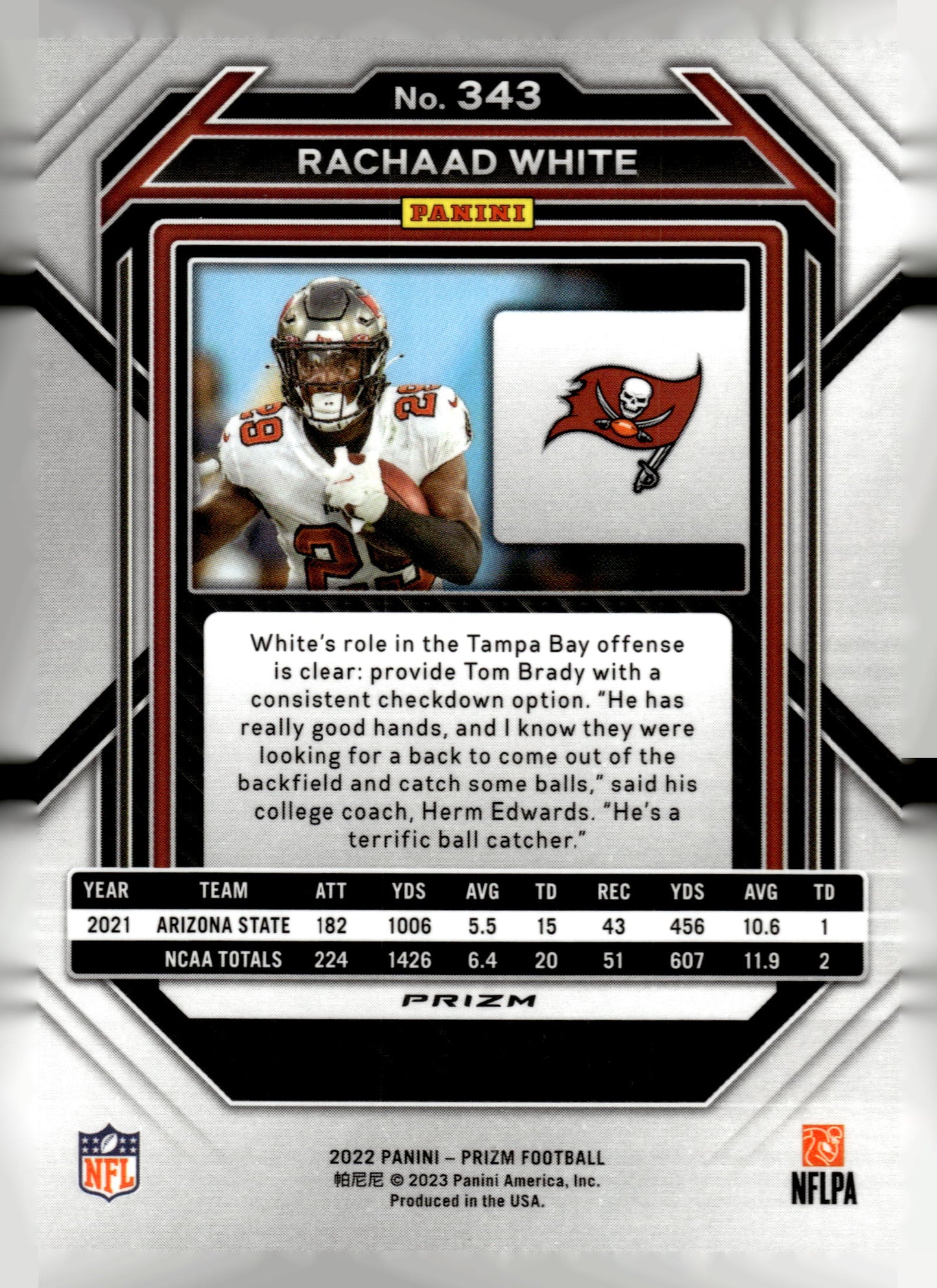 2022 Panini Prizm #343 Rachaad White Green