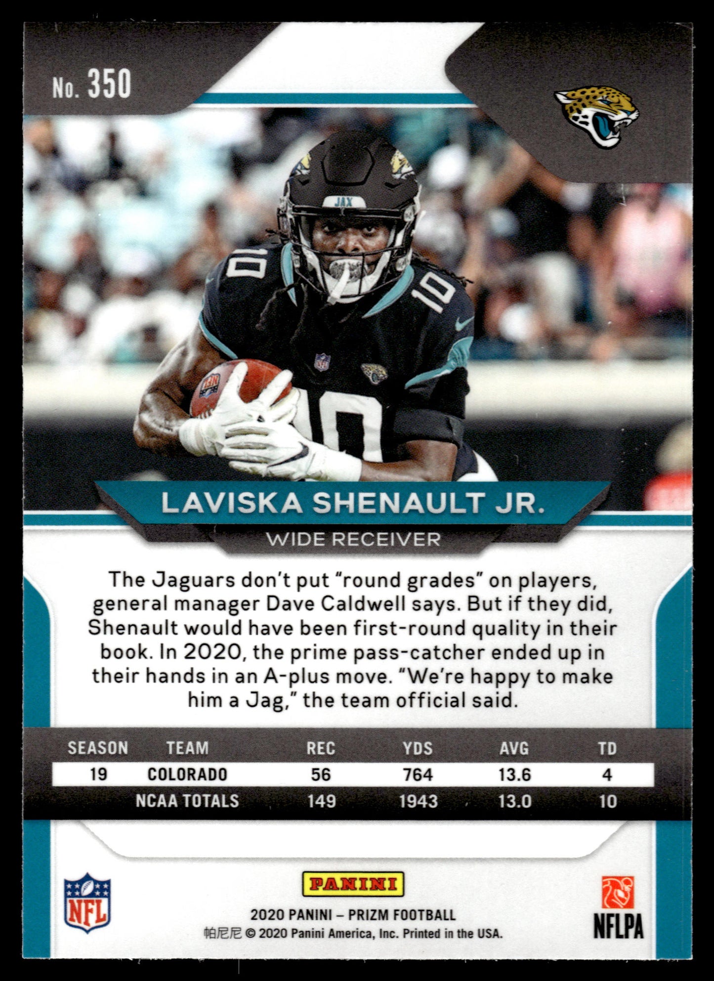 2020 Panini Prizm #350 Laviska Shenault Jr.