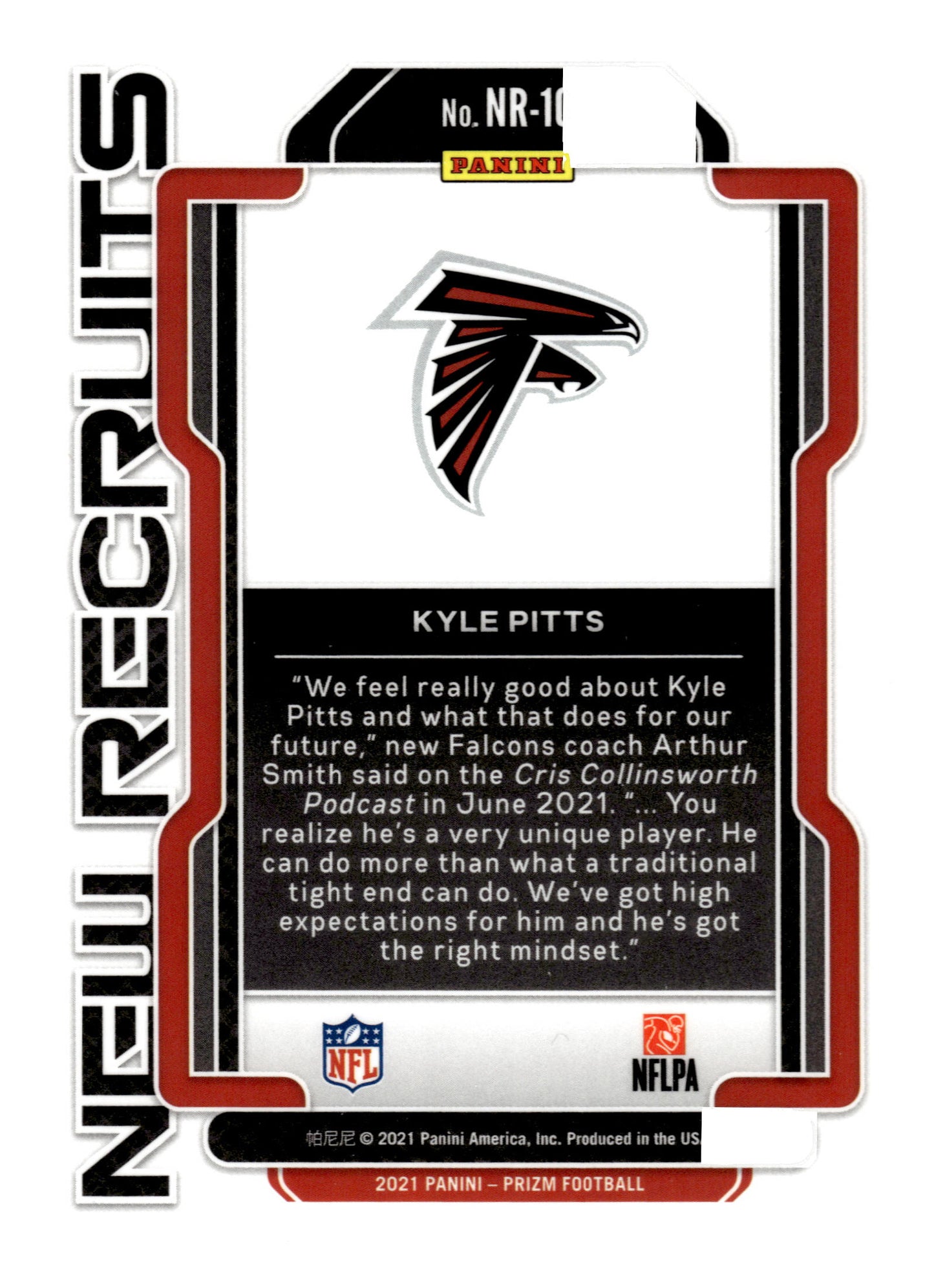 2021 Panini Prizm #NR-10 Kyle Pitts New Recruits