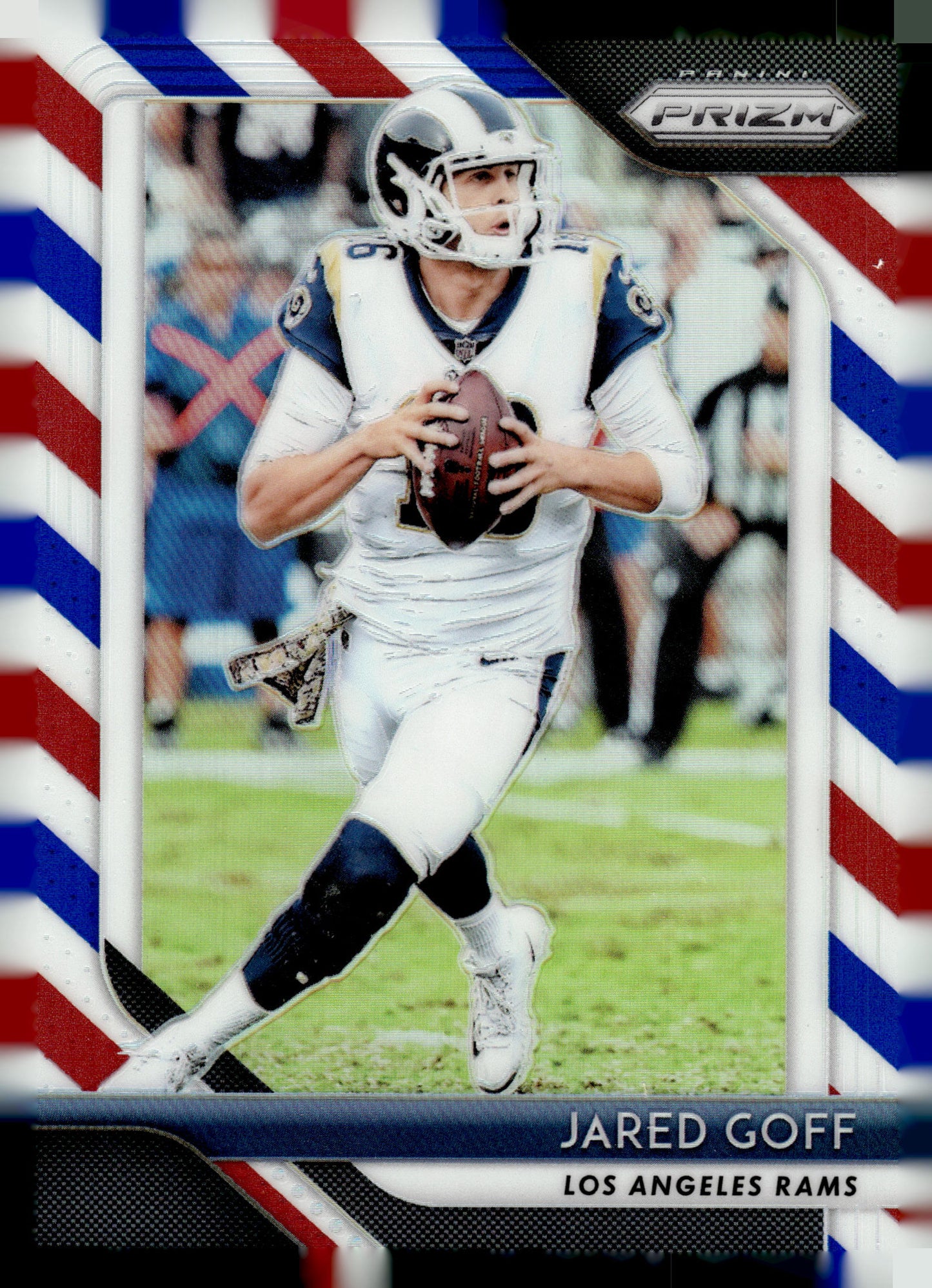 2018 Panini Prizm #90 Jared Goff Prizm Red White and Blue