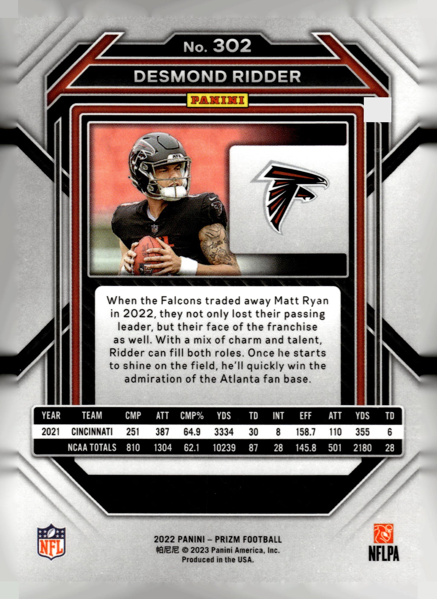 2022 Panini Prizm #302 Desmond Ridder