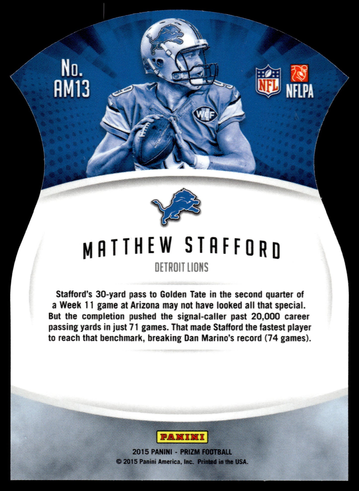 2015 Panini Prizm #AM13 Matthew Stafford Air Marshals