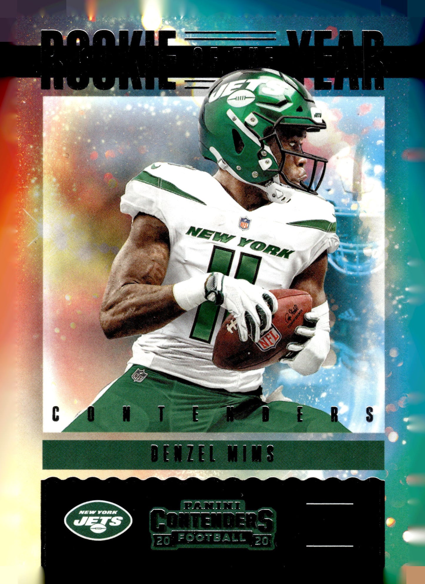 2020 Panini Contenders #RY-DMI Denzel Mims Rookie of the Year Contenders Emerald