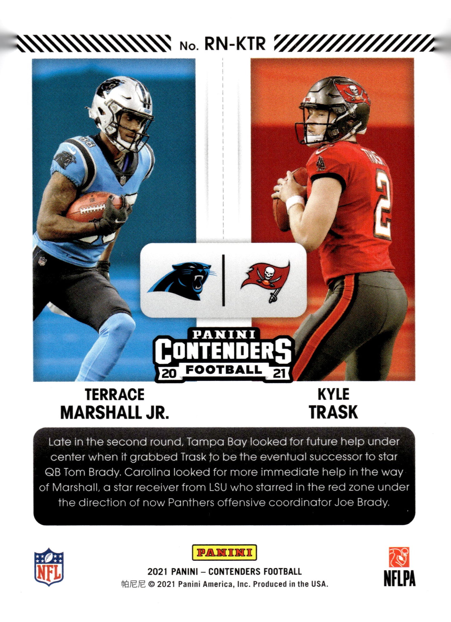 2021 Panini Contenders #RN-KTR Kyle Trask / Terrace Marshall Jr. Round Numbers