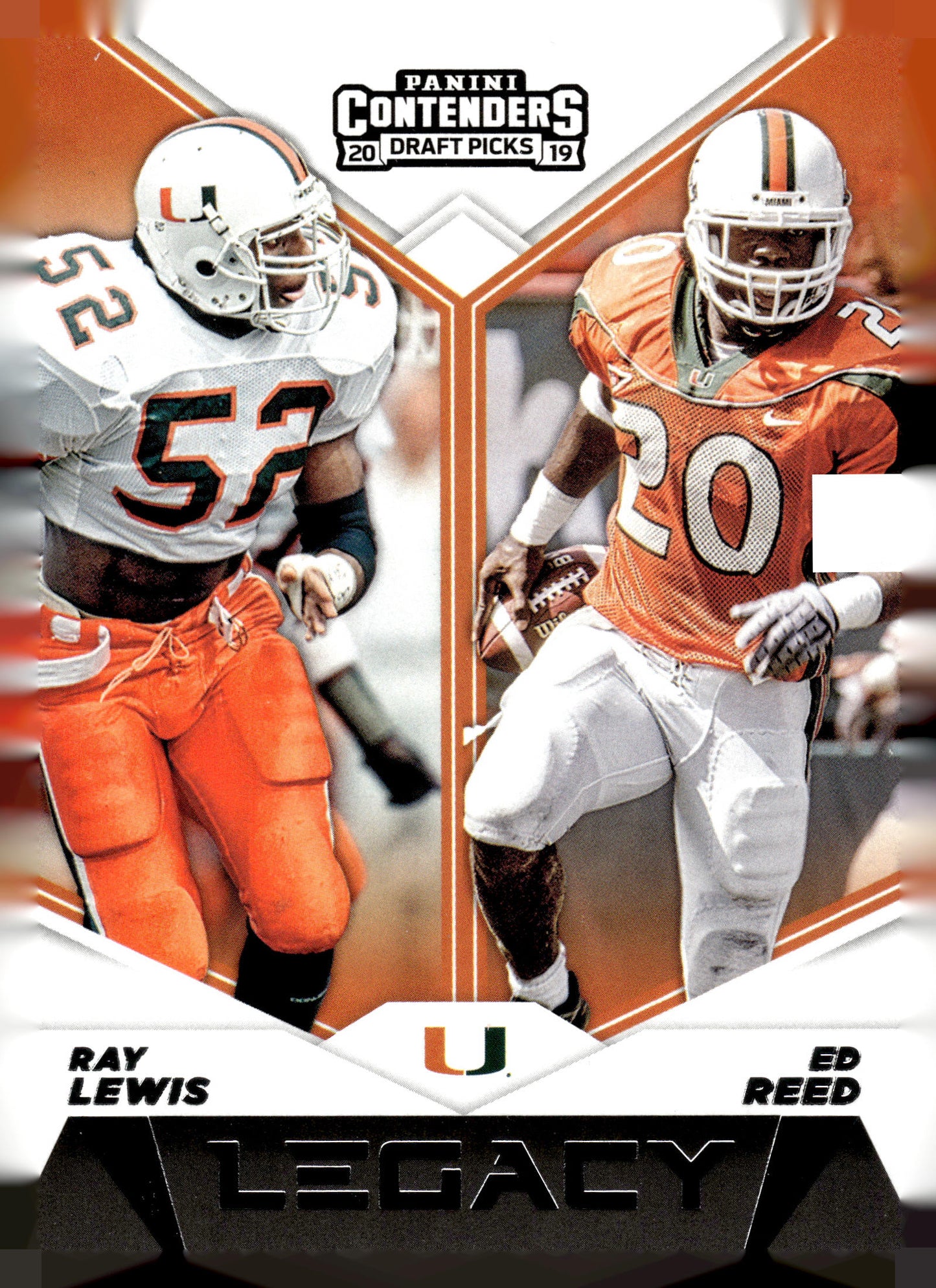 2019 Panini Contenders Draft Picks Collegiate #16 Ray Lewis / Ed Reed Legacy