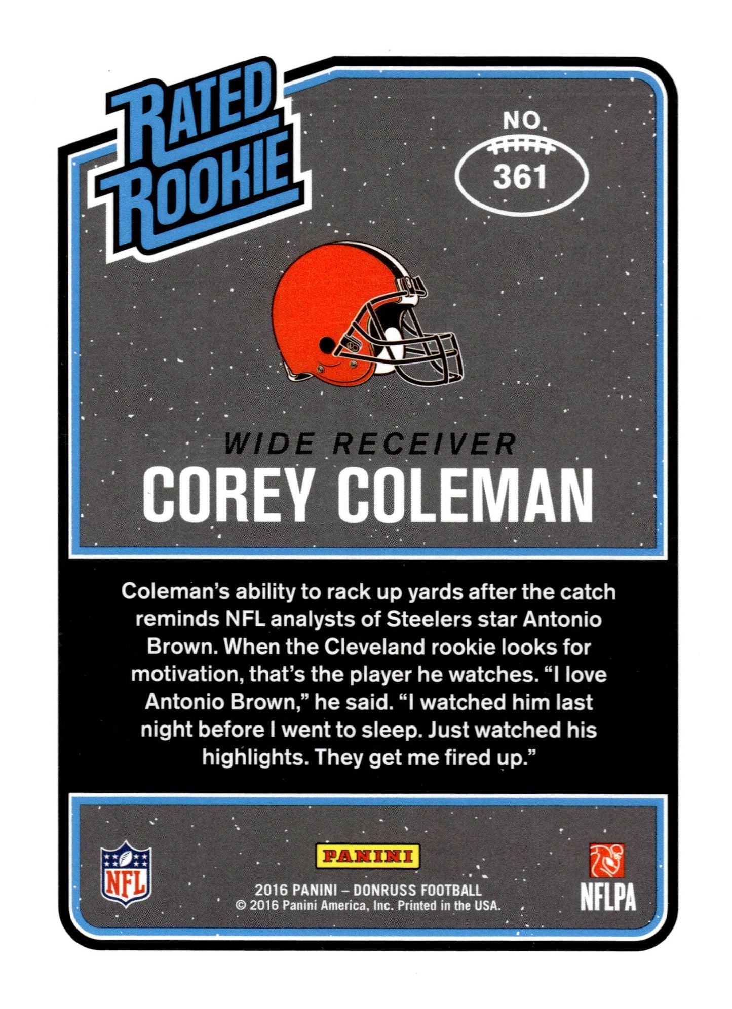 2016 Donruss #361 Corey Coleman