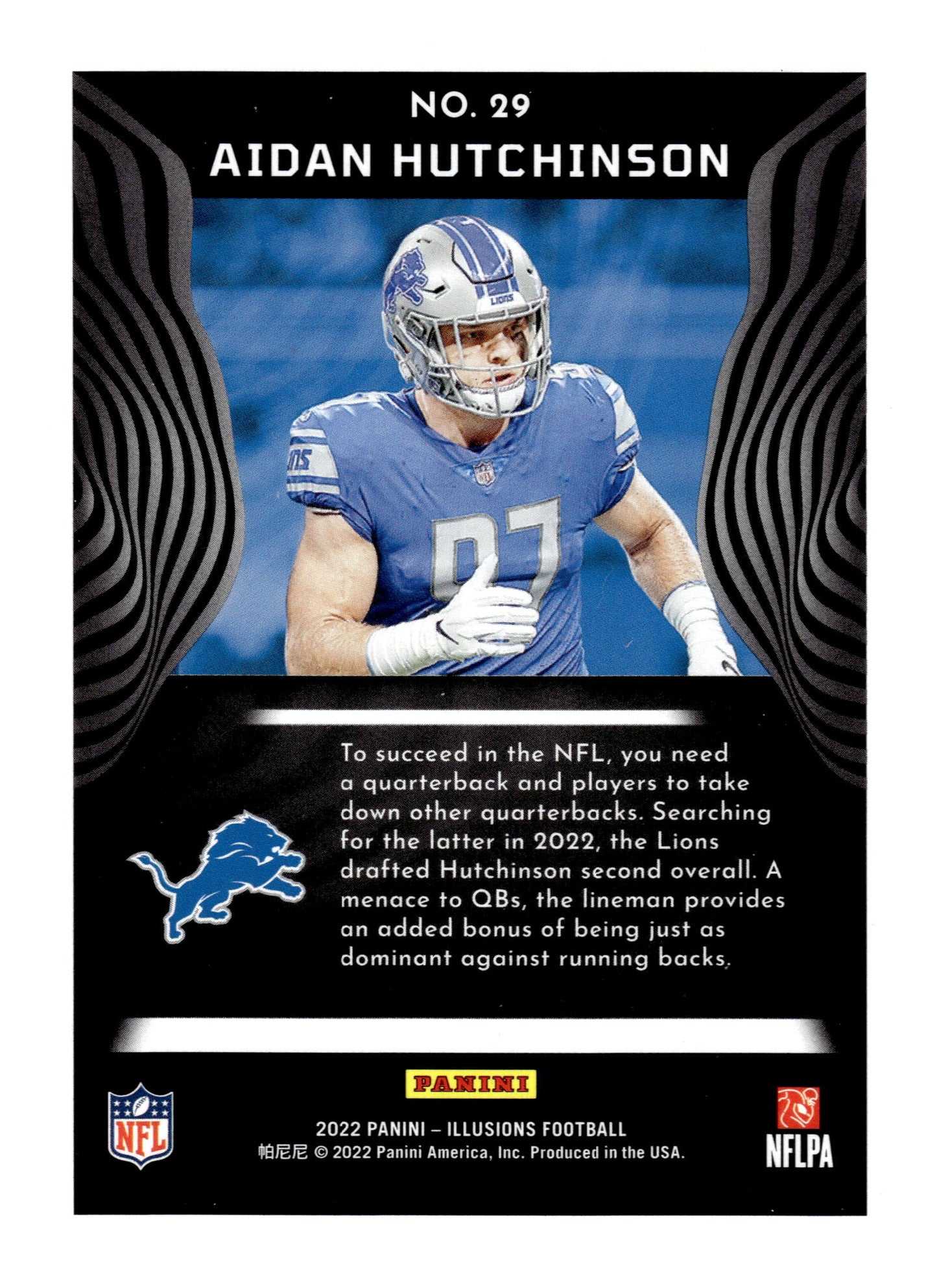 2022 Panini Illusions #29 Aidan Hutchinson