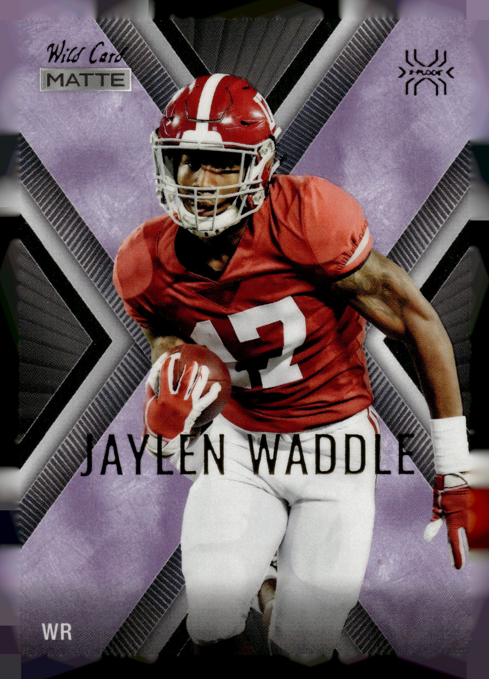 2021 Wild Card Matte #MXP-6 Jaylen Waddle X-plode Purple/Silver Black