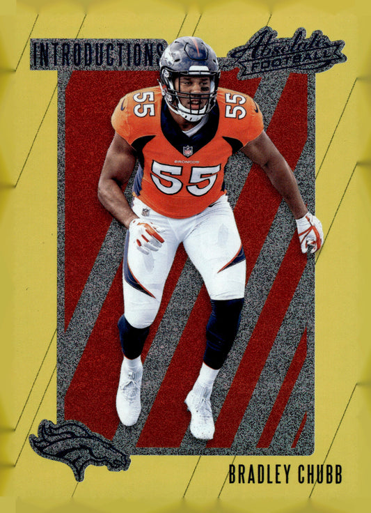 2018 Panini Absolute #IN-BC Bradley Chubb Introductions Spectrum Gold