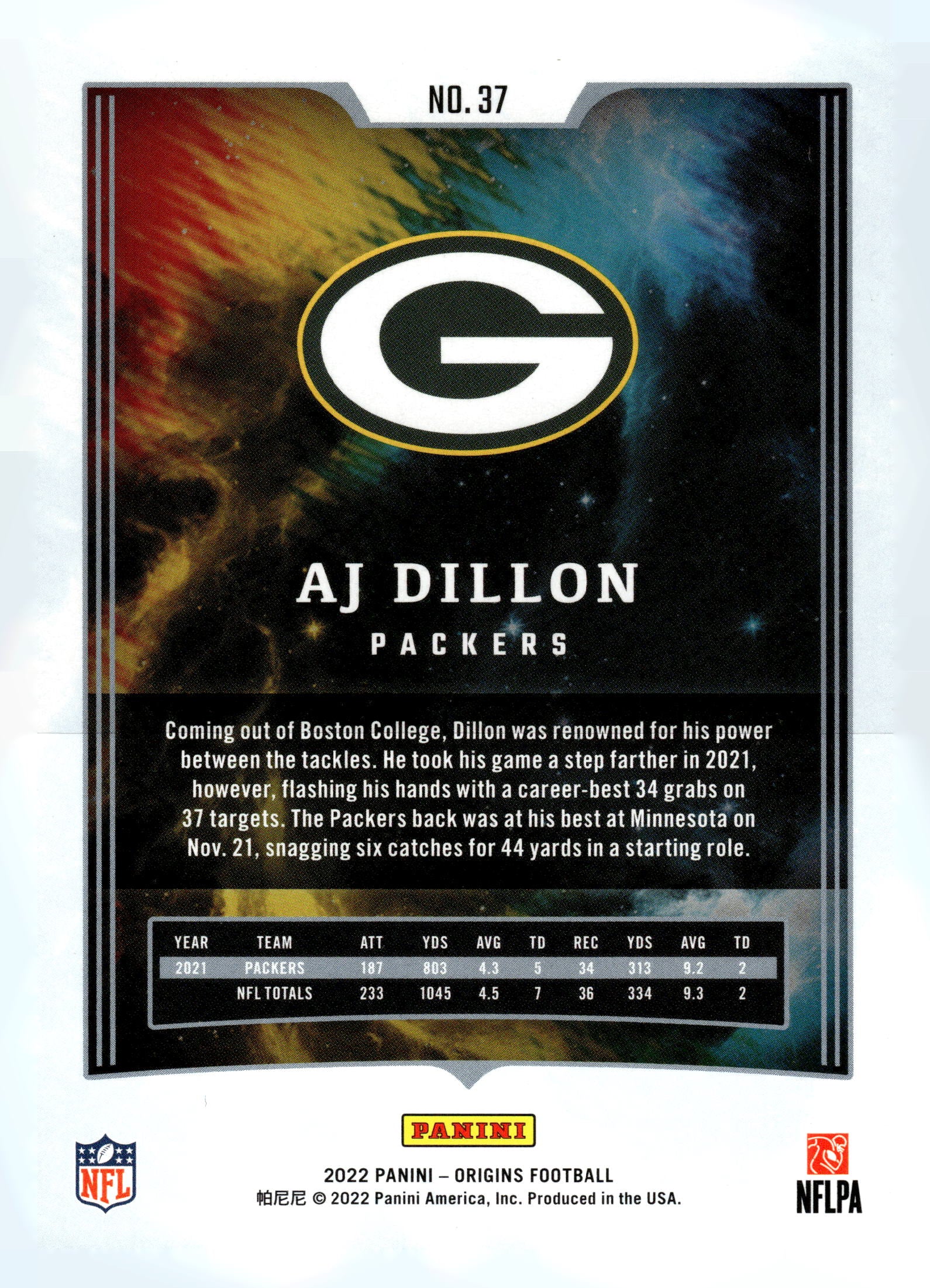 2022 Panini Origins #37 AJ Dillon