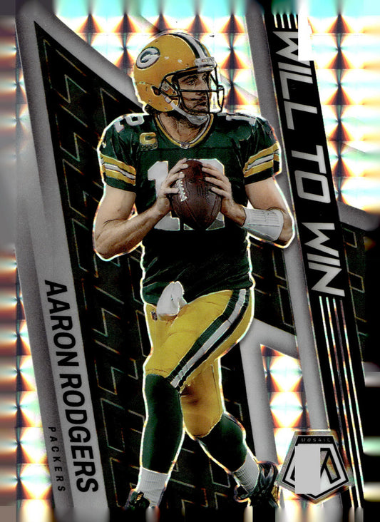 2021 Panini Mosaic #289 Aaron Rodgers Prizm Silver