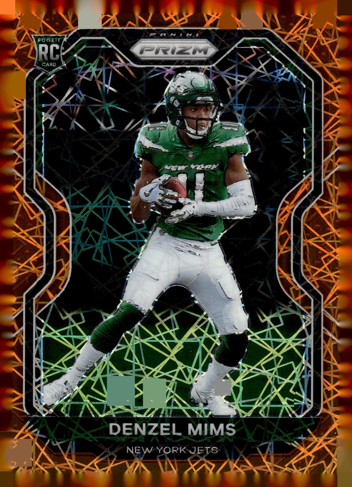 2020 Panini Prizm #355 Denzel Mims Prizm Lazer