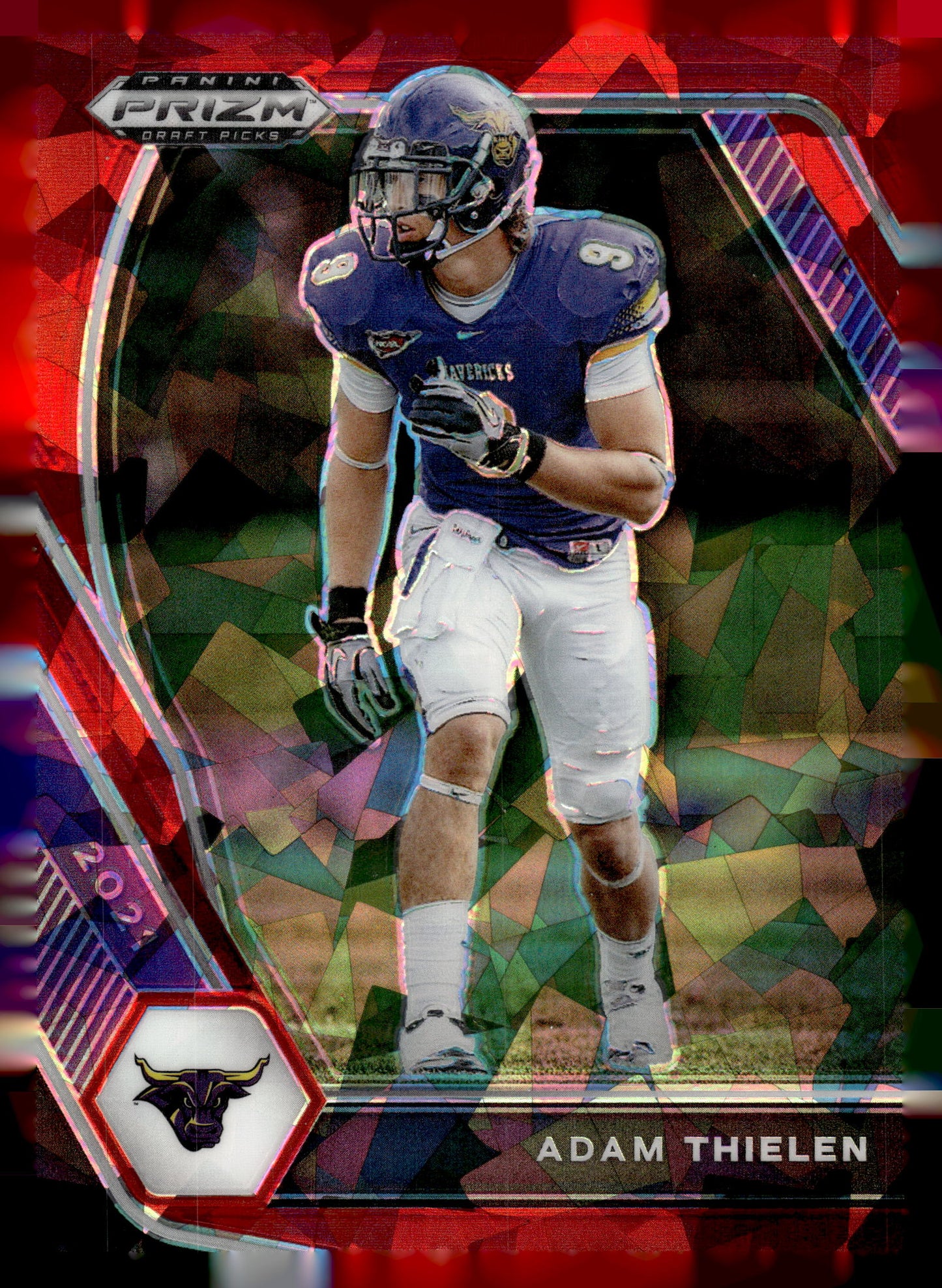 2021 Panini Prizm Draft Picks Collegiate #52 Adam Thielen Red Ice