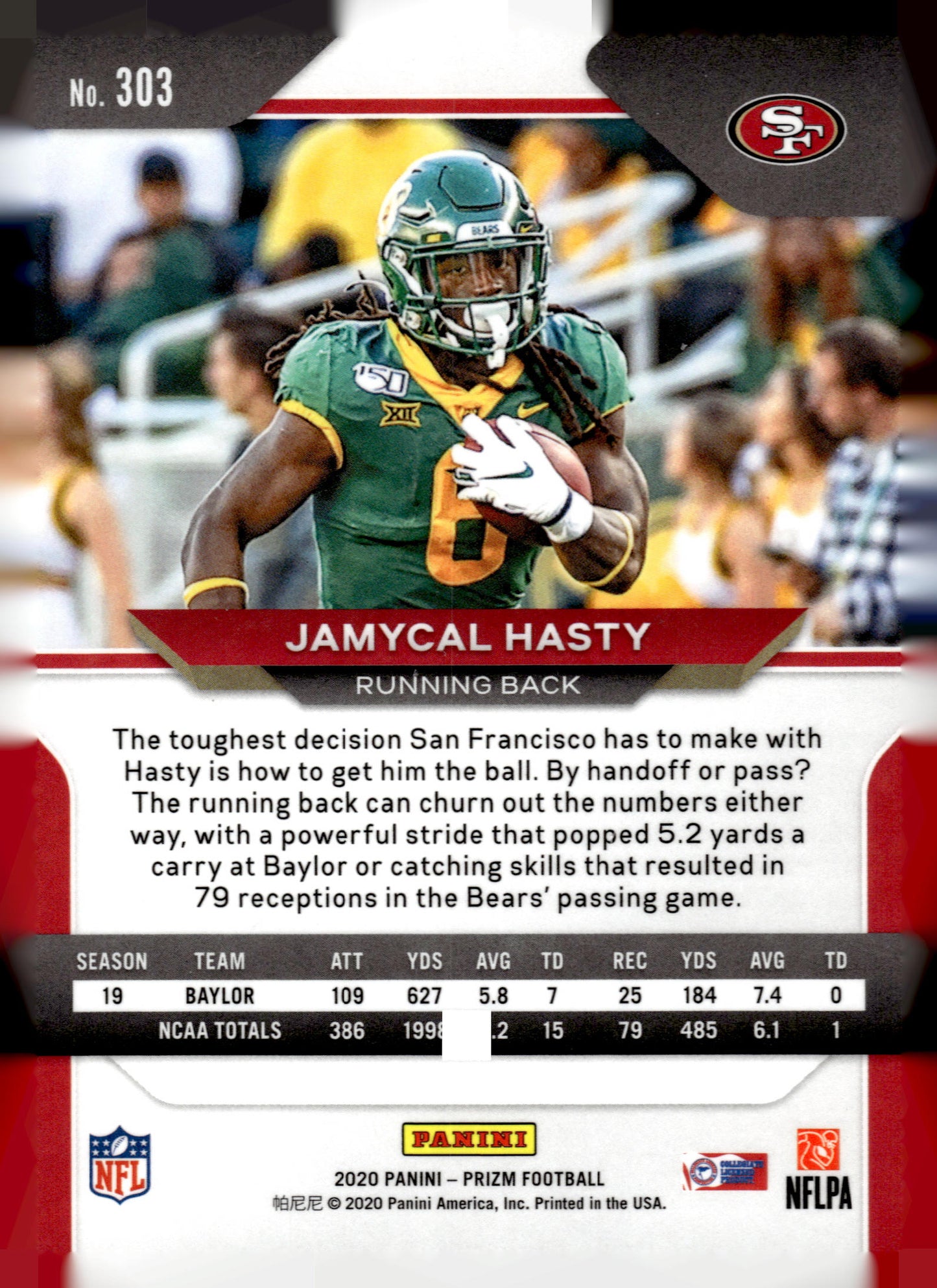 2020 Panini Prizm #303 Jamycal Hasty