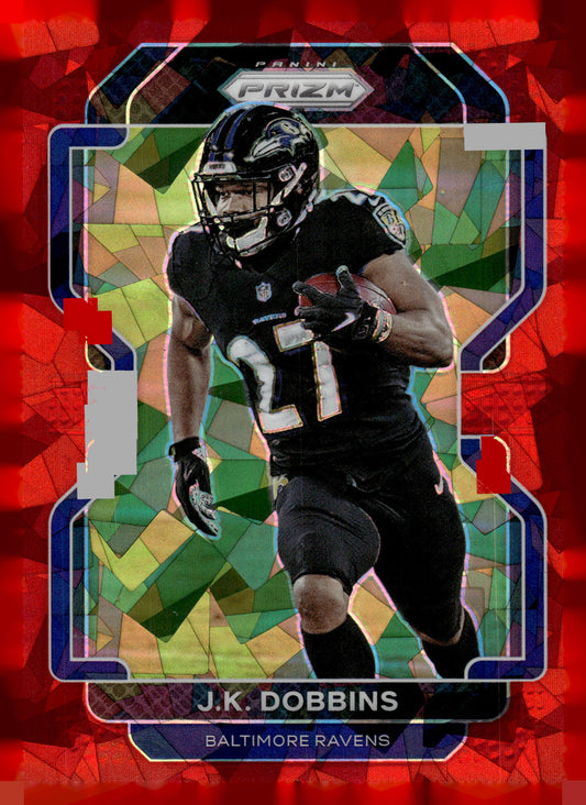 2021 Panini Prizm #283 J.K. Dobbins Red Ice