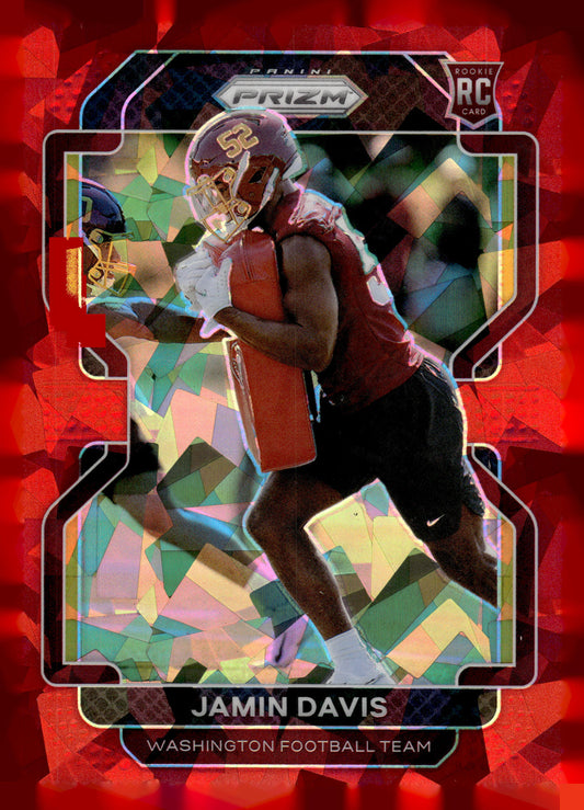 2021 Panini Prizm #383 Jamin Davis Red Ice