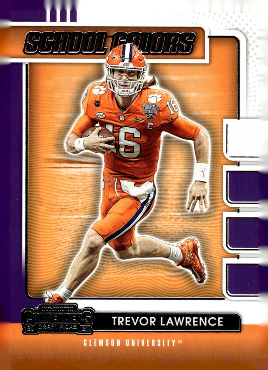 2021 Panini Contenders Draft Picks #1 Trevor Lawrence School Colors