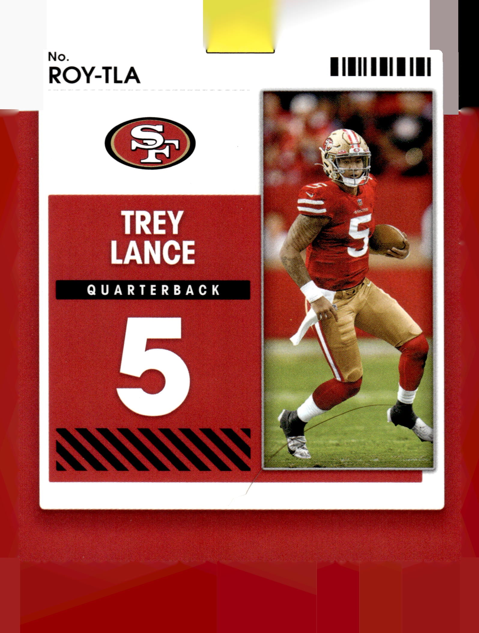 2021 Panini Contenders #ROY-TLA Trey Lance Rookie of the Year Contenders Ruby