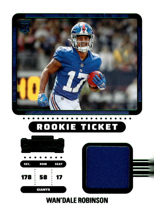2022 Panini Contenders #RTS-WDR Wan'Dale Robinson Rookie Ticket Swatches